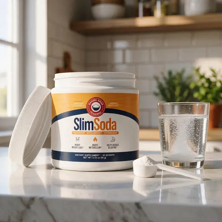 The official Slim Soda tub — the stabilized baking soda, concentrated gingerol, and bioactive berberine formula